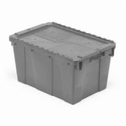 Orbis Attached Lid Container,Gray,Solid,HDPE FP19 Gray