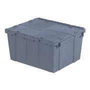 Orbis Attached Lid Container,Gray,Solid,HDPE FP261 Gray