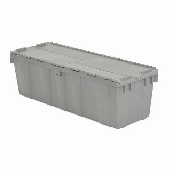 Orbis Attached Lid Container,Gray,Solid,HDPE FP32 Gray