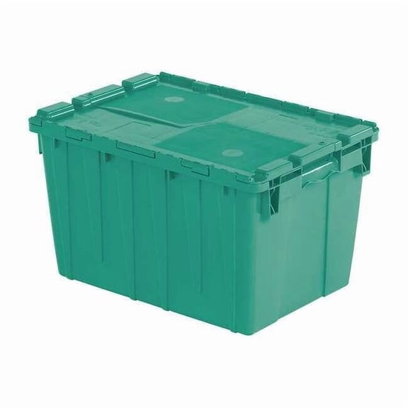 Orbis Attached Lid Container,Green,Solid,HDPE FP183 Green