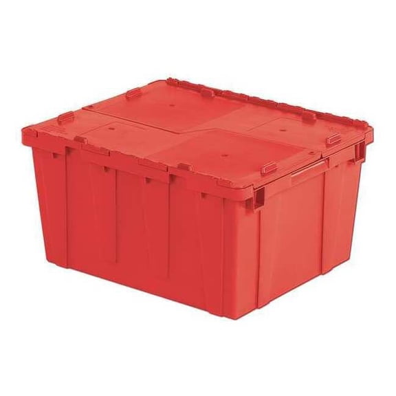 Orbis Attached Lid Container,Red,Solid,HDPE FP261 Red