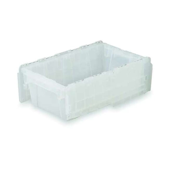 Orbis Attached Lid Ctr,Translucent,Solid,HDPE FP03 Clear