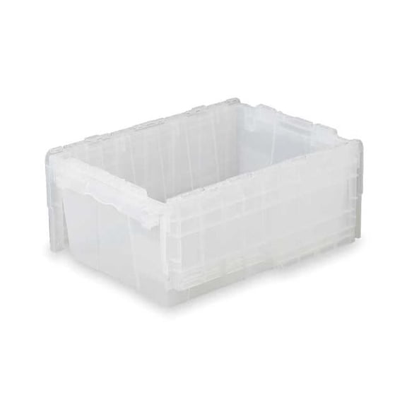 Orbis Attached Lid Ctr,Translucent,Solid,HDPE FP183 Clear