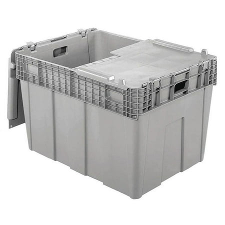 Orbis Grey Plastic FliPak Stack-N-Nest Storage Tote with Lid- 30"L x 22"W x 20 1/2"D