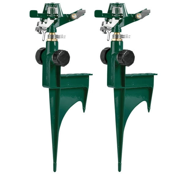 Orbit 1/2" Impact Lawn Sprinkler with Metal Step Spike, 2 pack