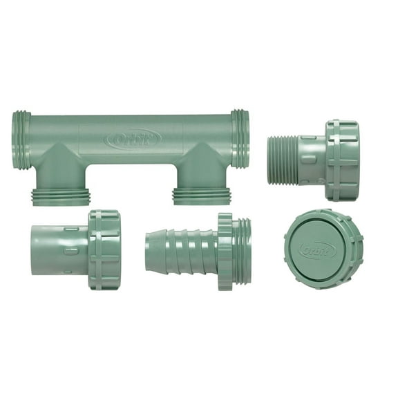 Orbit 2-port Irrigation Valve Manifold Bundle for 1" Poly Pipe Systems