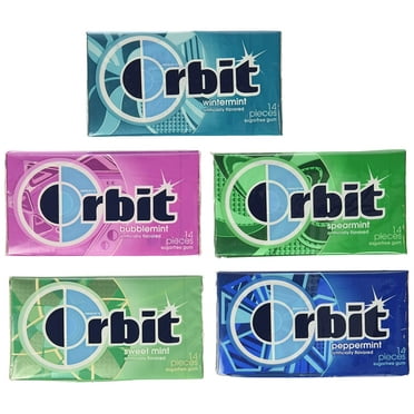 Orbit 20 Pack - 14 Piece Packages - Sugar Gum - Variety Box