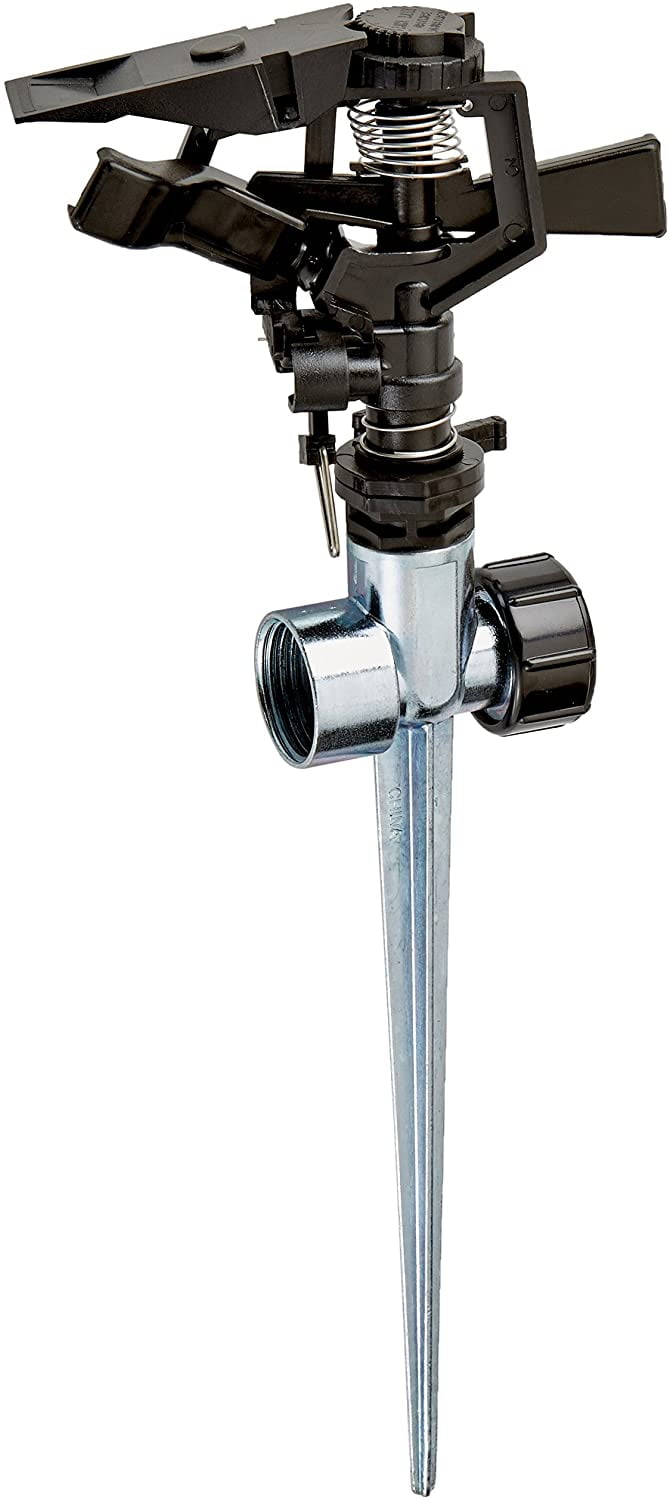 Orbit 3 Pack (6 Total Pieces) Plastic Lawn Impact Sprinkler on Zinc Spike - 2 Pack