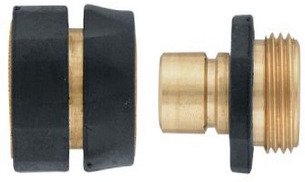 Orbit 3 Pack Water Hose Brass Quick Connect Set with Shutoff