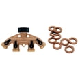 thumbnail image 1 of Orbit 4-Port Brass Hose Manifold with Rubber Hose Washer combo pack, 1 of 2