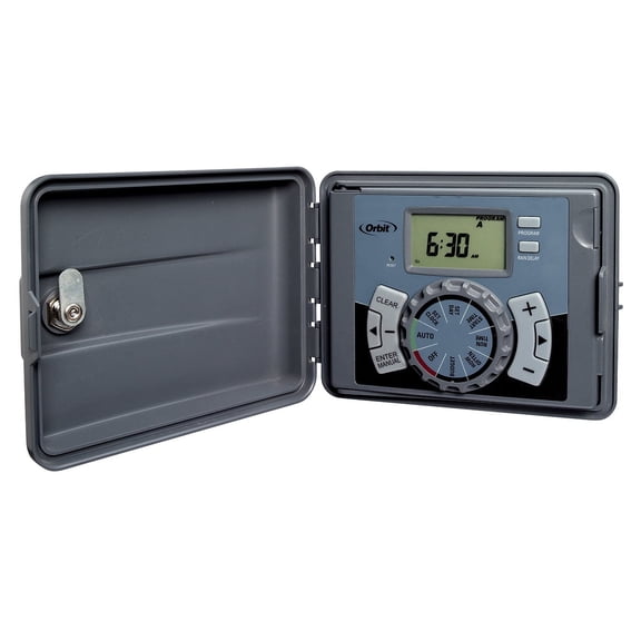Orbit 4-Station Indoor/Outdoor Sprinkler Controller, Gray