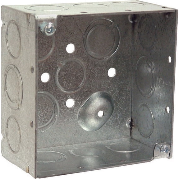 Raco 30-5/16 cu in Square Steel 2 gang Junction Box Gray