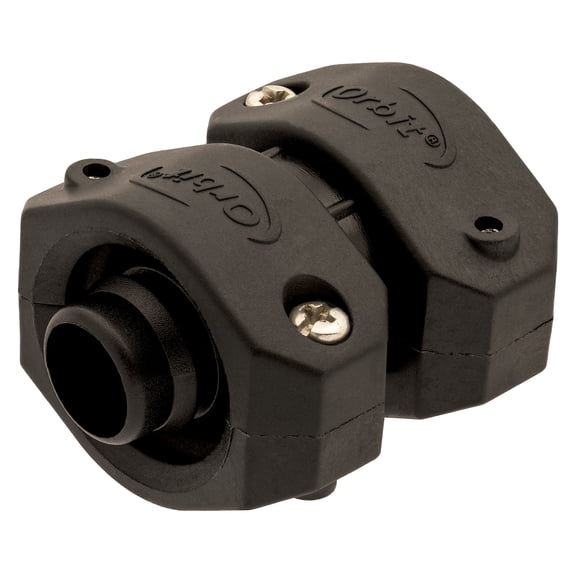 Orbit 58104n 5/8"-3/4" Black Plastic Repair Mender