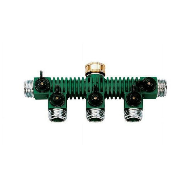 Orbit 5Port Metal Outdoor Garden Hose Faucet Manifold Splitter