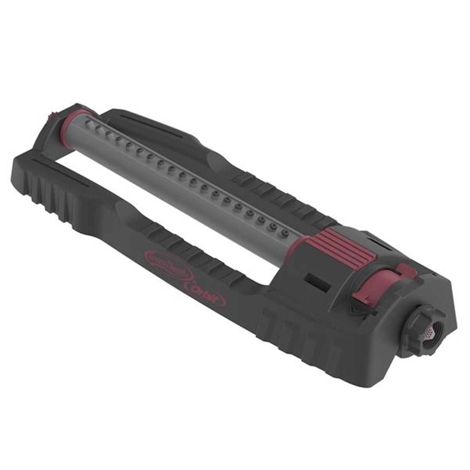 Orbit 58294 Metal Oscillating Sprinkler - Covers 3600 Sq Ft Lawn With 18 Adjustable Spray Holes