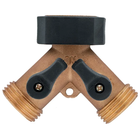 Orbit 58248N Durable Brass Y-Hose With Shut Off Valve
