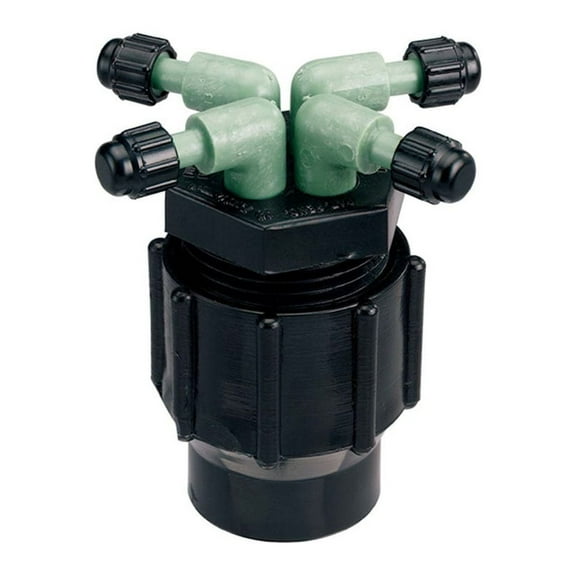 Orbit Irrigation System 4 Port Drip Manifold for 1/4" Micro Tube, Tubing - 67025