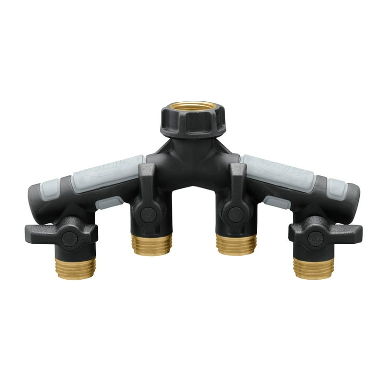 Orbit Pro Flo 3/4 in. Metal Threaded Female/Male Garden Hose Manifold Orbit Pro Flo 3/4 in. Metal Threaded Female/Male Garden Hose Manifold