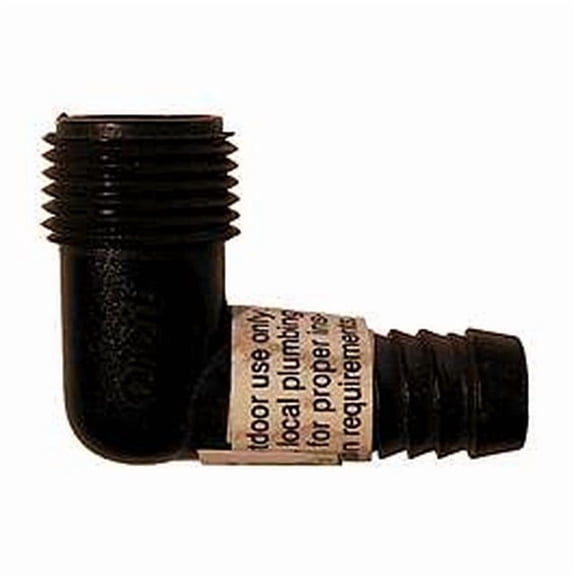 Orbit Funny Pipe Sprinkler Fitting - 1/2" MPT X Barb 90 Elbow