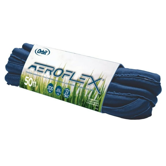 Orbit Aeroflex Expandable Garden Hose - Expandable Fabric Hose - 50 Ft x 5/8 In, Blue