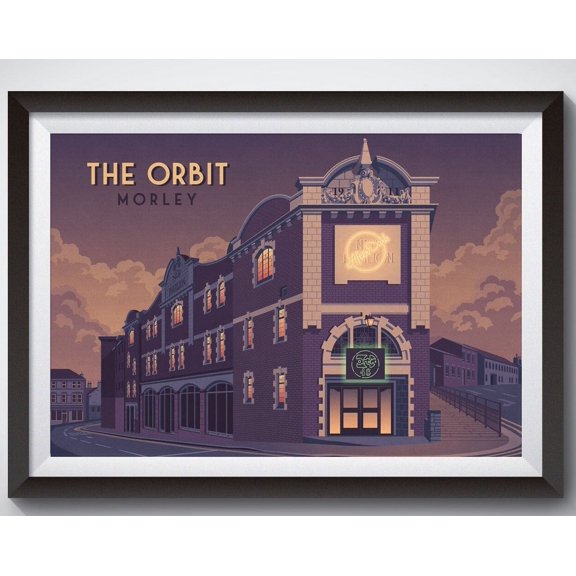 The Orbit, The Afterdark Nightclub Poster, Morley, Leeds Travel Poster, Techno Music, 90S Rave, Carl Cox, Rephlex Records, New Pavilion Wall Art, Modern Wall Decor, 16x24 UNFRAMED