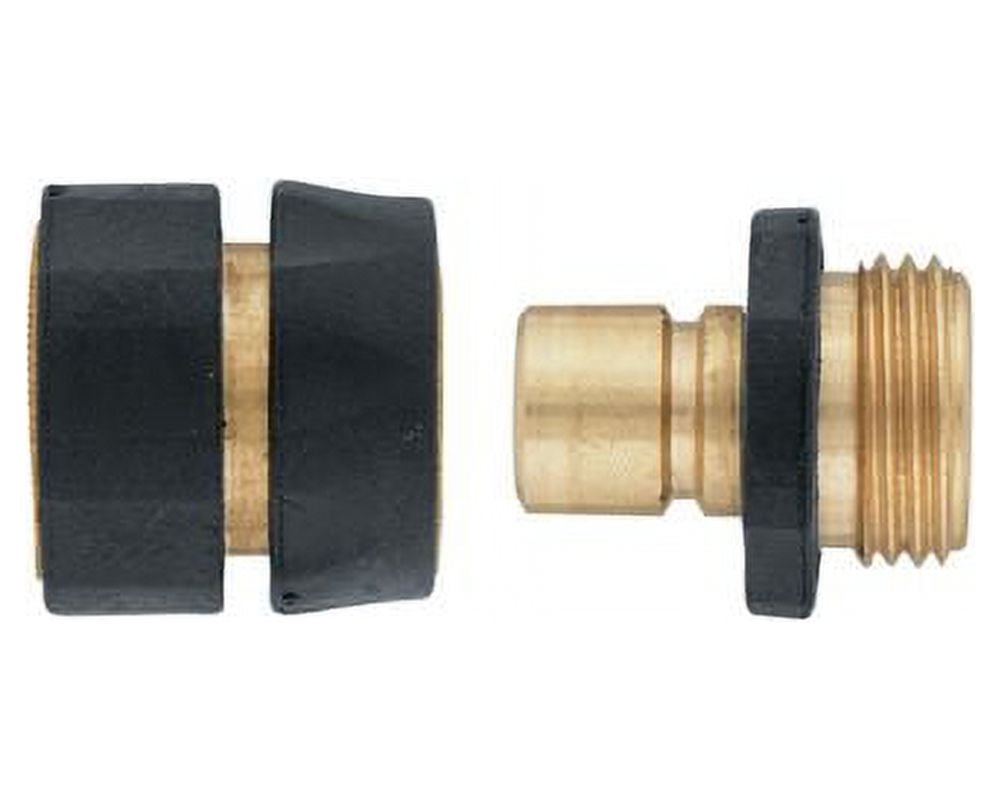 Orbit Brass Quick Connect Set with Auto Shutoff for Garden Water Hose - 58285N