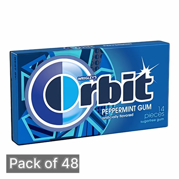 Orbit Chewing Gum Original Peppermint (Pack of 48)