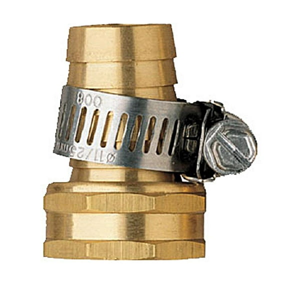 Orbit Female Thread Aluminum 5/8" Garden Hose Repair Mender with Clamps - Water