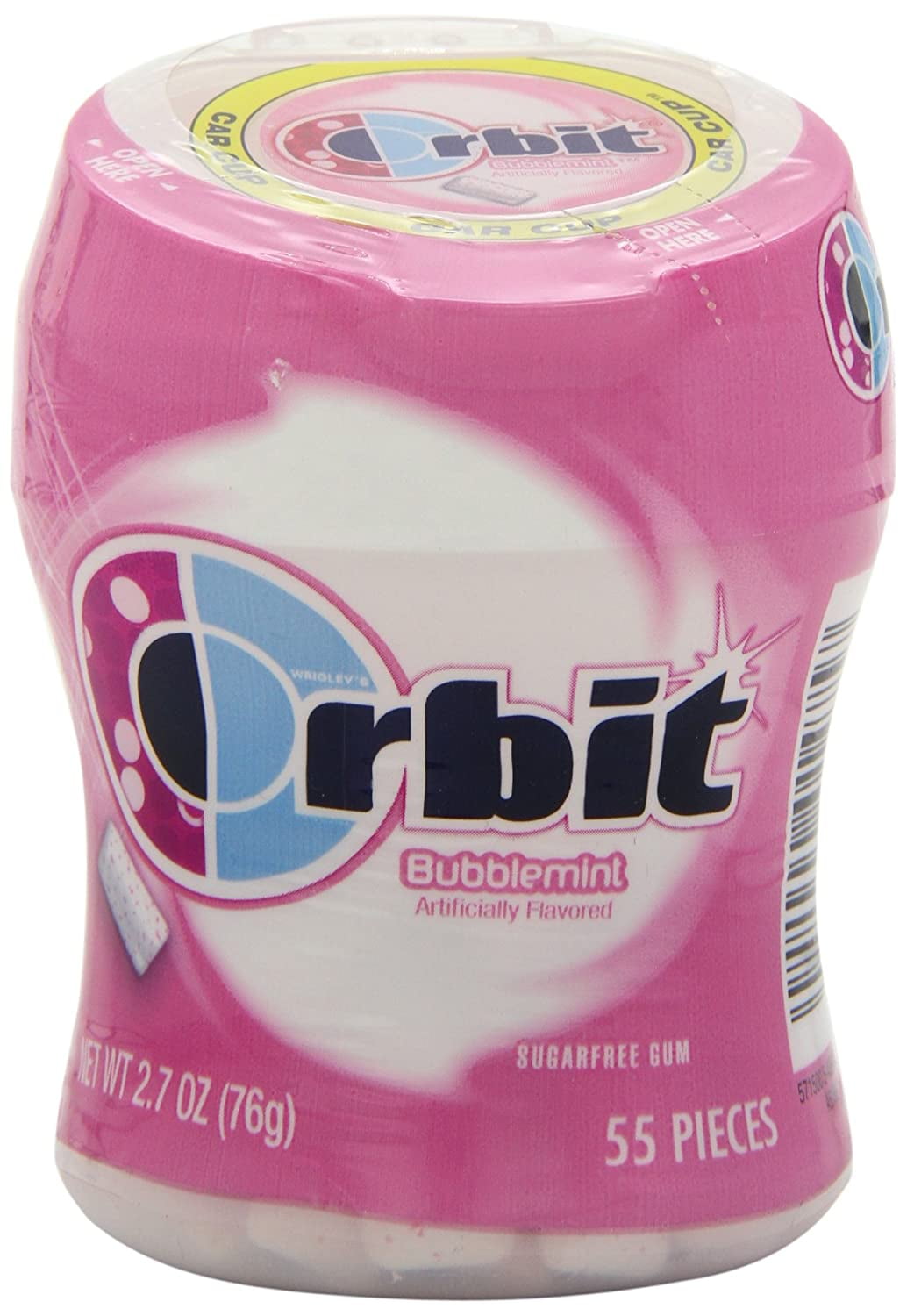 Orbit Gum, Bubblemint, Sugar Free, 55 Pieces (Pack of 4)