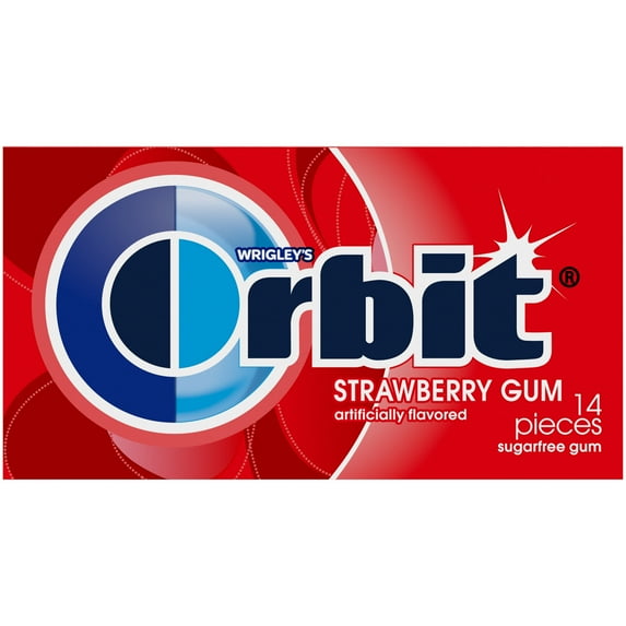 Orbit Gum Strawberry Sugar Free Chewing Gum, Single Pack - 14 Count