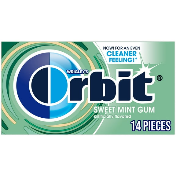 Orbit Gum Sweet Mint Sugar Free Chewing Gum, Pack - 14 Piece (Pack of 12)