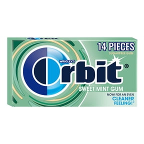 Orbit Gum Sweet Mint Sugar Free Chewing Gum, Single Pack - 14 Pieces