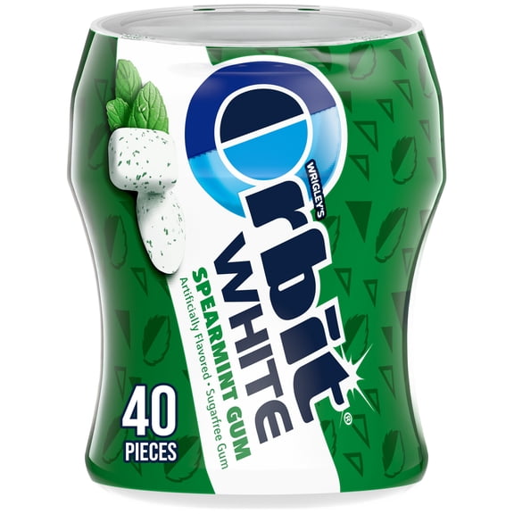 Orbit White Spearmint Sugar Free Chewing Gum - 40 Piece Bottle