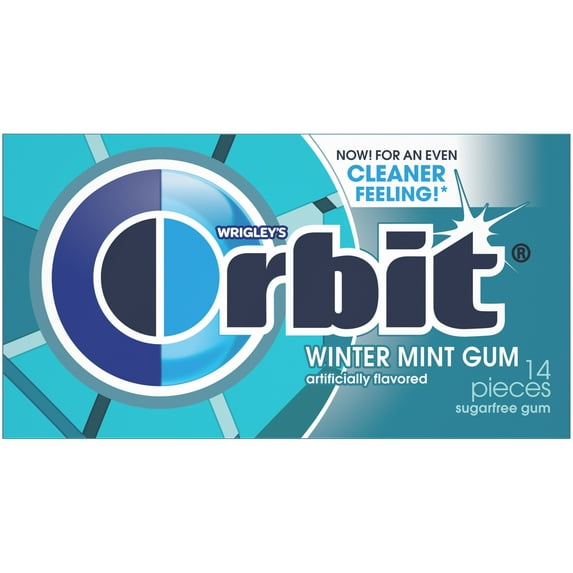 Orbit Gum Wintermint Sugar Free Chewing Gum, Single Pack - 14 Pieces