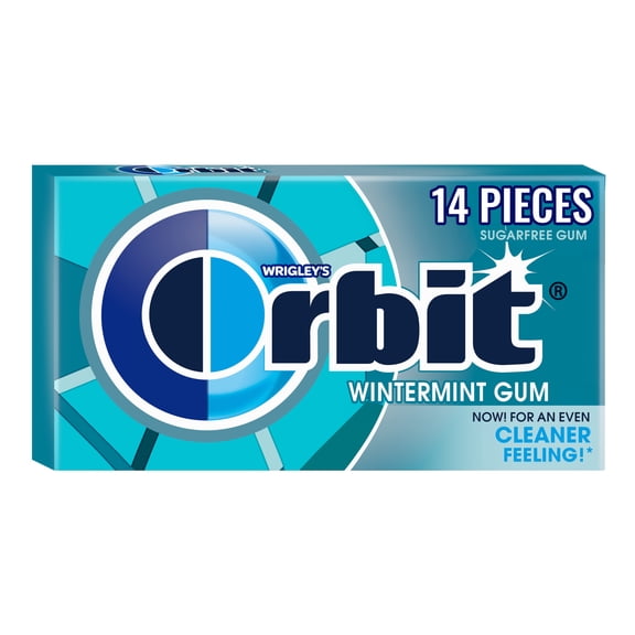 Orbit Gum Wintermint Sugar Free Chewing Gum, Single Pack - 14 Pieces
