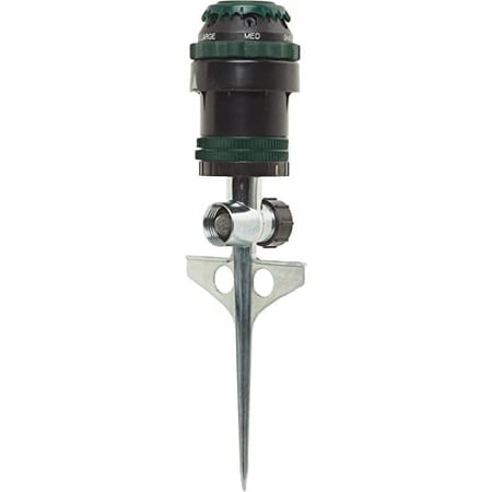 Orbit H2O-6 Gear-Drive Outdoor Hose Watering Lawn Sprinkler on Metal T Spike