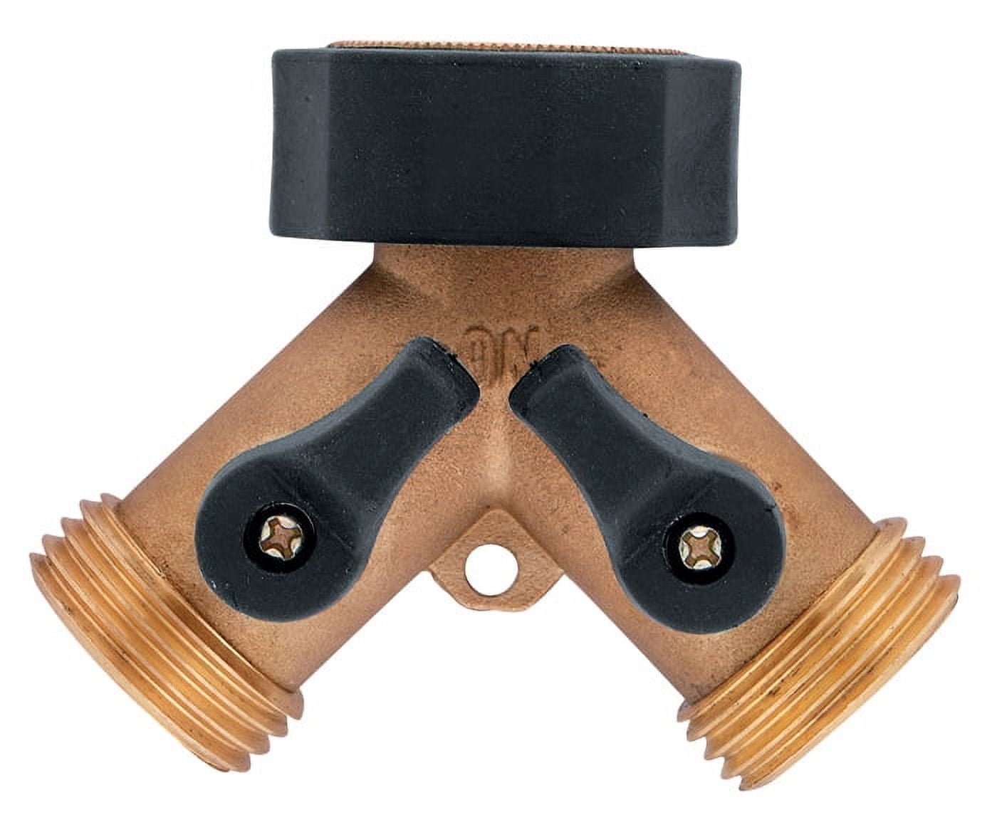 Orbit Heavy Duty Brass Hose Y For Hose Faucet Watering - Hose Shut Off - 91700