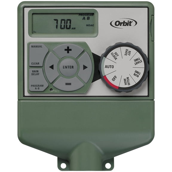 Orbit 4-Station Indoor Sprinkler Timer Digital Irrigation Controller - Battery Back-up