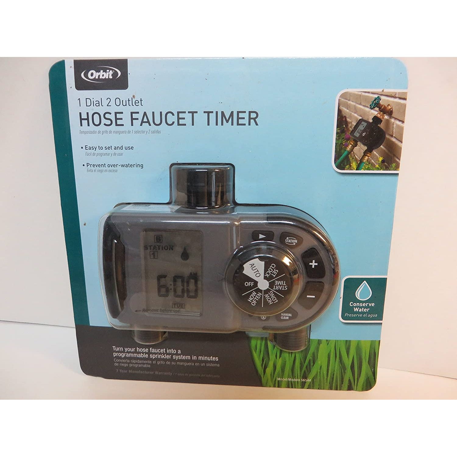Orbit Irrigation Systems 2Outlet Hose Faucet Timer 56544