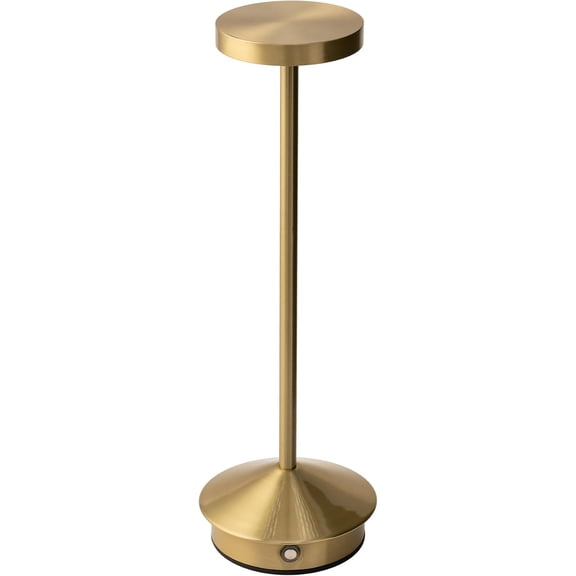 Orbit LED Cordless USB-C Re-Chargeable Desk Lamp, 5200mAh Battery Operated with 3 Color Temperature 2700K-3000K-3500K and Fingertip Touch On/Off Plus Dimming in Satin Brass