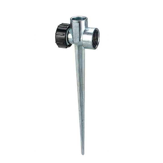 Orbit Metal Flow-Thru Lawn Sprinkler Spike Base for 1/2" Yard Sprinklers, 58034N