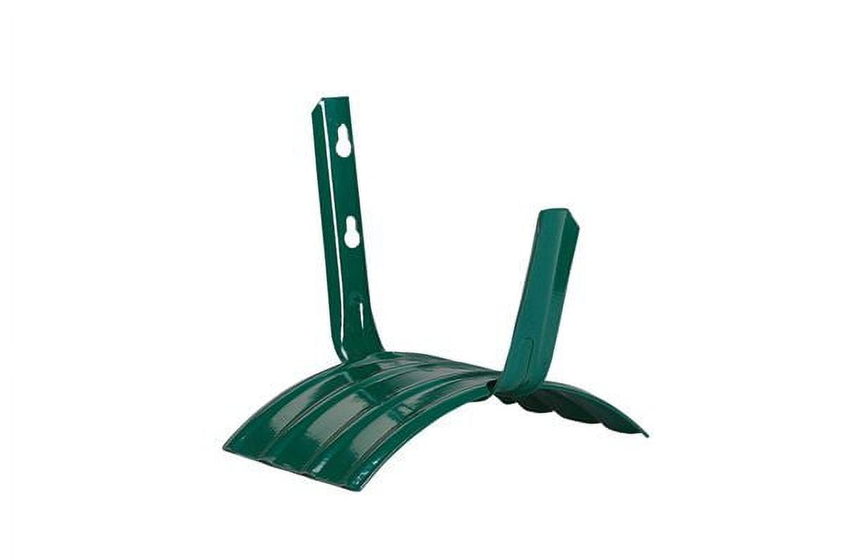 Green Powder-Coated Steel Wall Mount Hose Hanger