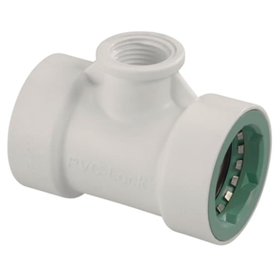Orbit Irrigation Products 35671 Underground Sprinkler Tee, 1 PVC Lock x 1 PVC Lock x 1/2-IN. FPT