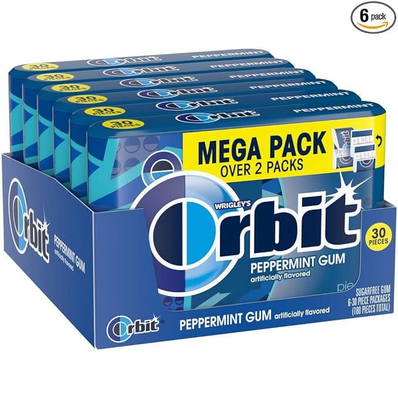 Orbit Peppermint Sugar Free Chewing Gum - 32.1 Oz, 30 Count (Pack of 6 ...