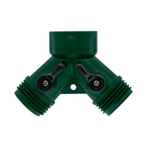 Orbit Plastic Hose Y For Spigot Faucet Watering Shut-Off, Garden Hoses Splitter