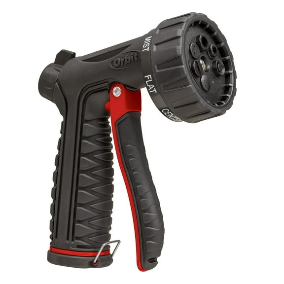 Orbit Pro Flo 7-Pattern Hose Watering Nozzle, Metal Front Trigger
