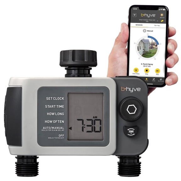 Orbit B-hyve | XD Smart 2-Outlet Hose Faucet Sprinkler Timer | 24632