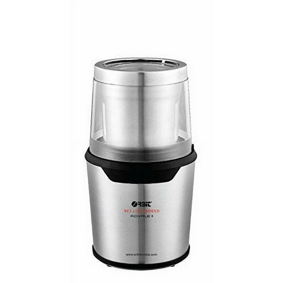 Orbit Royale II Stainless Steel Wet and Dry Coffee/Spice/Chutney Grinder with Two Cups