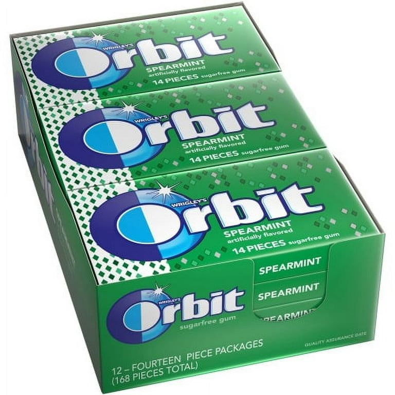 Orbit Peppermint Sugarfree Gum - 12 packs - Peppermint - Individually Wrapped - 12 / Box Orbit Peppermint Sugarfree Gum - 12 packs - Peppermint - Individually Wrapped - 12 / Box