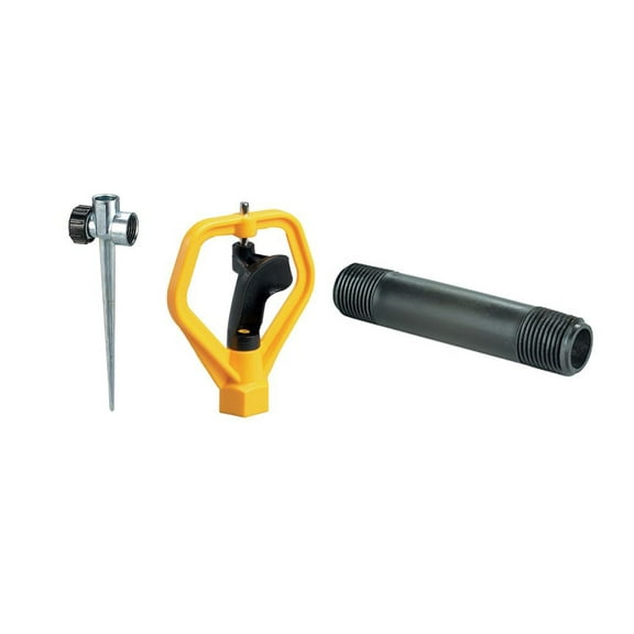 Orbit Spinning Sprinkler and Zinc Spike base Bundle